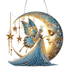 Load image into Gallery viewer, Acrylic Moonlight Goddess Diamond Art Hanging Pendant for Garden Window Decor(D)
