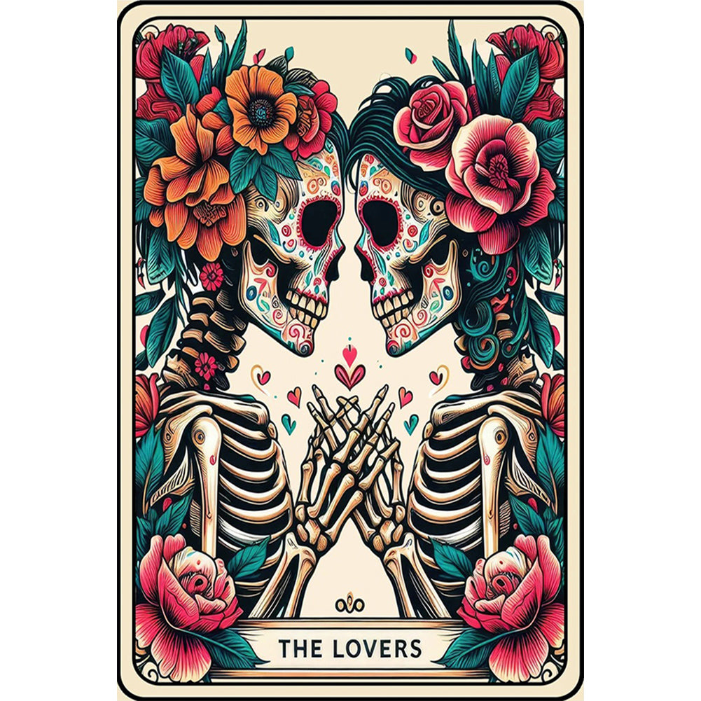 Diamond Painting - Full Round - Skull tarot (40*60CM)