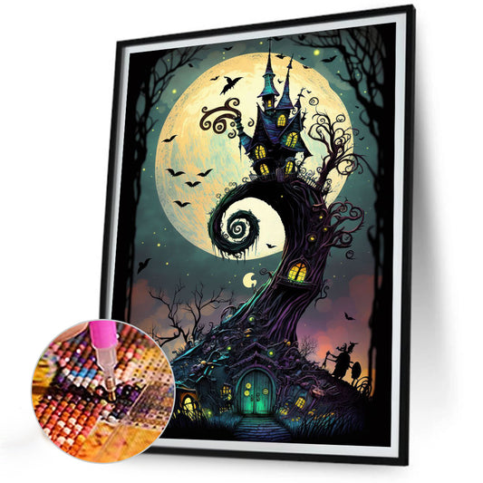 Diamond Painting - Full Round - Tree in the moonlight (30*40CM)
