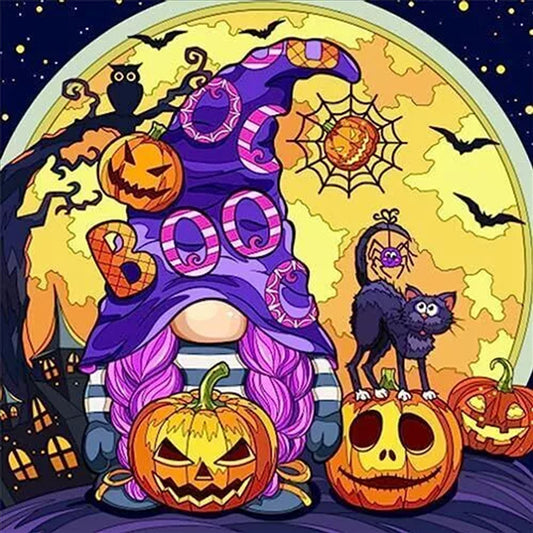 Diamond Painting - Full Round - Halloween moon gnome (40*40CM)