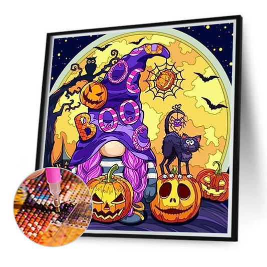 Diamond Painting - Full Round - Halloween moon gnome (40*40CM)