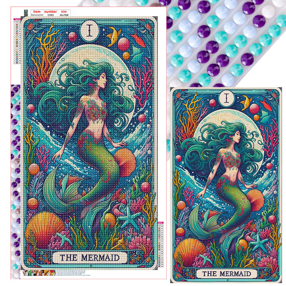 Diamond Painting - Full Round - Cartoon mermaid (40*70CM)