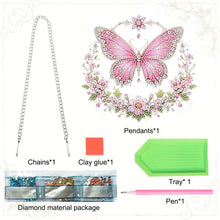 Load image into Gallery viewer, Acrylic Special Shaped Pink Butterfly Diamond Painting Hanging Home Decorations
