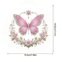 Load image into Gallery viewer, Acrylic Special Shaped Pink Butterfly Diamond Painting Hanging Home Decorations
