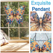 Load image into Gallery viewer, Acrylic Special Shaped Yellow Blue Butterfly Diamond Painting Hanging Decoration

