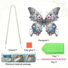 Load image into Gallery viewer, Acrylic Special Shaped Black Gray Butterfly Diamond Painting Hanging Decorations
