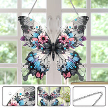 Load image into Gallery viewer, Acrylic Special Shaped Black Gray Butterfly Diamond Painting Hanging Decorations
