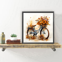 Load image into Gallery viewer, Diamond Painting - Full Round - Vintage bicycle bouquet (30*30CM)
