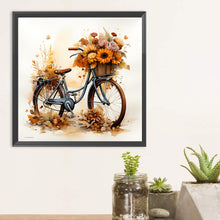 Load image into Gallery viewer, Diamond Painting - Full Round - Vintage bicycle bouquet (30*30CM)

