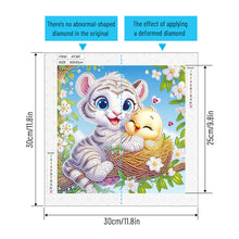 Load image into Gallery viewer, Diamond Painting - Partial Special Shaped - Tiger (30*30CM)
