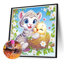 Load image into Gallery viewer, Diamond Painting - Partial Special Shaped - Tiger (30*30CM)
