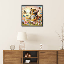 Load image into Gallery viewer, Diamond Painting - Partial Special Shaped - Tiger (30*30CM)
