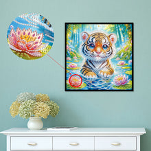 Load image into Gallery viewer, Diamond Painting - Partial Special Shaped - Tiger (30*30CM)
