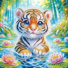 Load image into Gallery viewer, Diamond Painting - Partial Special Shaped - Tiger (30*30CM)
