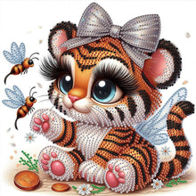 Load image into Gallery viewer, Diamond Painting - Partial Special Shaped - Tiger (30*30CM)
