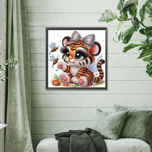 Load image into Gallery viewer, Diamond Painting - Partial Special Shaped - Tiger (30*30CM)
