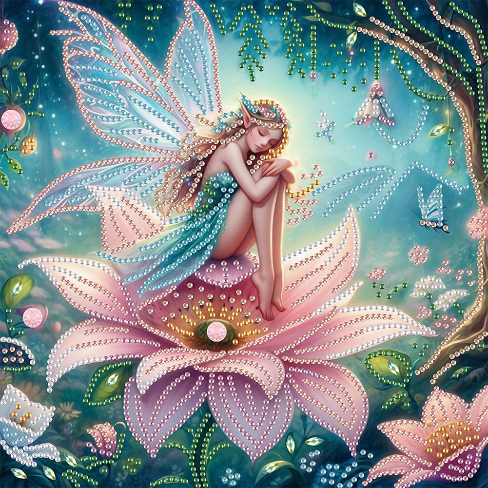 Diamond Painting - Partial Special Shaped - Elf fairy (30*30CM)