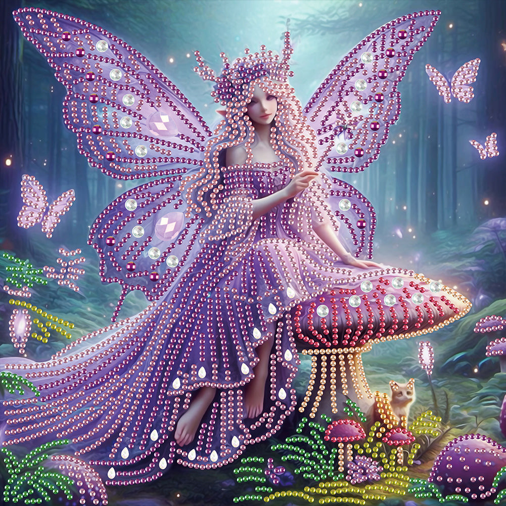Diamond Painting - Partial Special Shaped - Elf fairy (30*30CM)