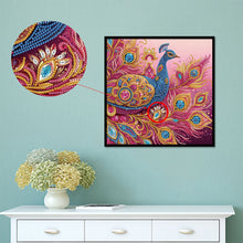 Load image into Gallery viewer, Diamond Painting - Partial Special Shaped - Peacock (40*40CM)
