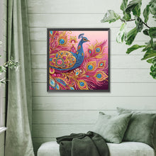 Load image into Gallery viewer, Diamond Painting - Partial Special Shaped - Peacock (40*40CM)
