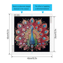 Load image into Gallery viewer, Diamond Painting - Partial Special Shaped - Peacock (40*40CM)

