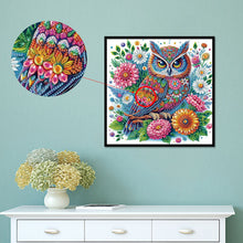 Load image into Gallery viewer, Diamond Painting - Partial Special Shaped - Owl (40*40CM)
