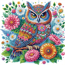 Load image into Gallery viewer, Diamond Painting - Partial Special Shaped - Owl (40*40CM)
