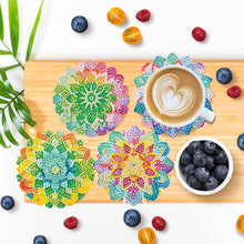 Load image into Gallery viewer, 8Pcs Wooden Mandala Diamond Painting Coasters for Art Craft for Home Office
