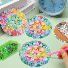 Load image into Gallery viewer, 8Pcs Wooden Mandala Diamond Painting Coasters for Art Craft for Home Office

