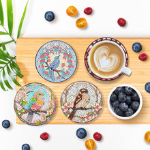 Load image into Gallery viewer, 8Pcs Wooden Bird Diamond Painting Coasters for Art Craft for Home Office
