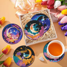 Load image into Gallery viewer, 8Pcs Wooden Night Sky Diamond Painting Coasters for Art Craft for Home Office
