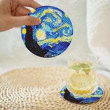 Load image into Gallery viewer, 8Pcs Wooden Van Gogh Style Diamond Painting Coasters for Art Craft for Home
