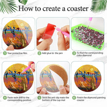 Load image into Gallery viewer, 8Pcs Wooden Van Gogh Style Diamond Painting Coasters for Art Craft for Home
