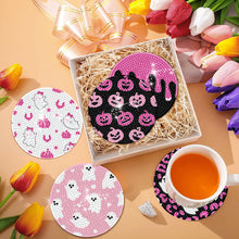 Load image into Gallery viewer, 8Pcs Wooden Halloween Diamond Painting Coasters for Art Craft for Home Office

