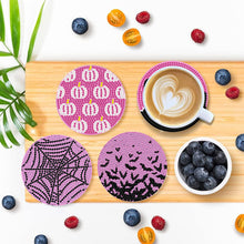 Load image into Gallery viewer, 8Pcs Wooden Halloween Diamond Painting Coasters for Art Craft for Home Office
