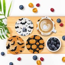 Load image into Gallery viewer, 8Pcs Wooden Halloween Diamond Painting Coasters for Art Craft for Home Office
