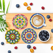 Load image into Gallery viewer, 6Pcs Wooden Pattern Diamond Painting Coasters for Art Craft for Home Office
