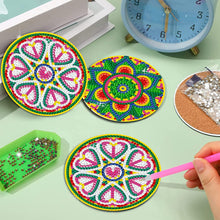 Load image into Gallery viewer, 6Pcs Wooden Pattern Diamond Painting Coasters for Art Craft for Home Office
