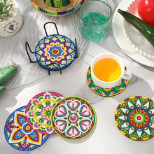 Load image into Gallery viewer, 6Pcs Wooden Pattern Diamond Painting Coasters for Art Craft for Home Office
