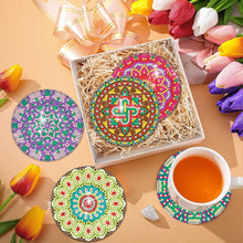 Load image into Gallery viewer, 6Pcs Wooden Pattern Diamond Painting Coasters for Art Craft for Home Office
