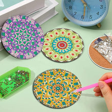 Load image into Gallery viewer, 6Pcs Wooden Pattern Diamond Painting Coasters for Art Craft for Home Office
