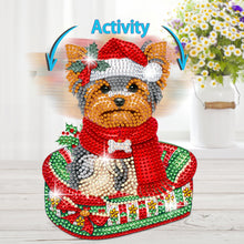 Load image into Gallery viewer, Xmas Acrylic Shaking Head French Bulldog 5D DIY Diamond Art Tabletop Decorations
