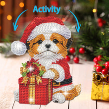 Load image into Gallery viewer, Xmas Acrylic Shaking Head French Bulldog 5D DIY Diamond Art Tabletop Decorations
