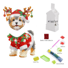 Load image into Gallery viewer, Xmas Acrylic Shaking Head French Bulldog 5D DIY Diamond Art Tabletop Decorations
