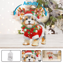 Load image into Gallery viewer, Xmas Acrylic Shaking Head French Bulldog 5D DIY Diamond Art Tabletop Decorations
