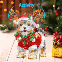 Load image into Gallery viewer, Xmas Acrylic Shaking Head French Bulldog 5D DIY Diamond Art Tabletop Decorations
