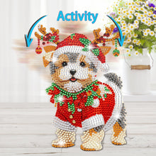 Load image into Gallery viewer, Xmas Acrylic Shaking Head French Bulldog 5D DIY Diamond Art Tabletop Decorations
