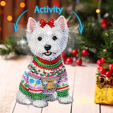 Load image into Gallery viewer, Xmas Acrylic Shaking Head French Bulldog 5D DIY Diamond Art Tabletop Decorations
