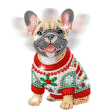 Load image into Gallery viewer, Xmas Acrylic Shaking Head French Bulldog 5D DIY Diamond Art Tabletop Decorations
