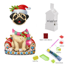 Load image into Gallery viewer, Xmas Acrylic Shaking Head French Bulldog 5D DIY Diamond Art Tabletop Decorations
